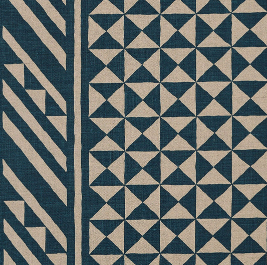 SCHUMACHER  TRIBAL CHIC NUBA   Indigo On Natural   - 176302
