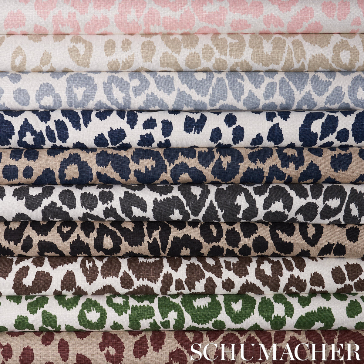 SCHUMACHER FABRIC  SCHUMACHER FABRIC CLASSICS ICONIC LEOPARD   SKY   - 176453