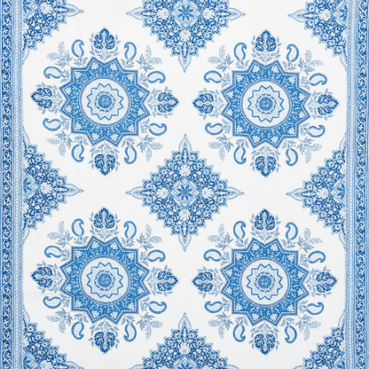 SCHUMACHER FABRIC  MARK D. SIKES MONTECITO MEDALLION   INDIGO   - 176481