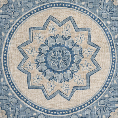 SCHUMACHER FABRIC  MARK D. SIKES MONTECITO MEDALLION   CHINA BLUE   - 176484