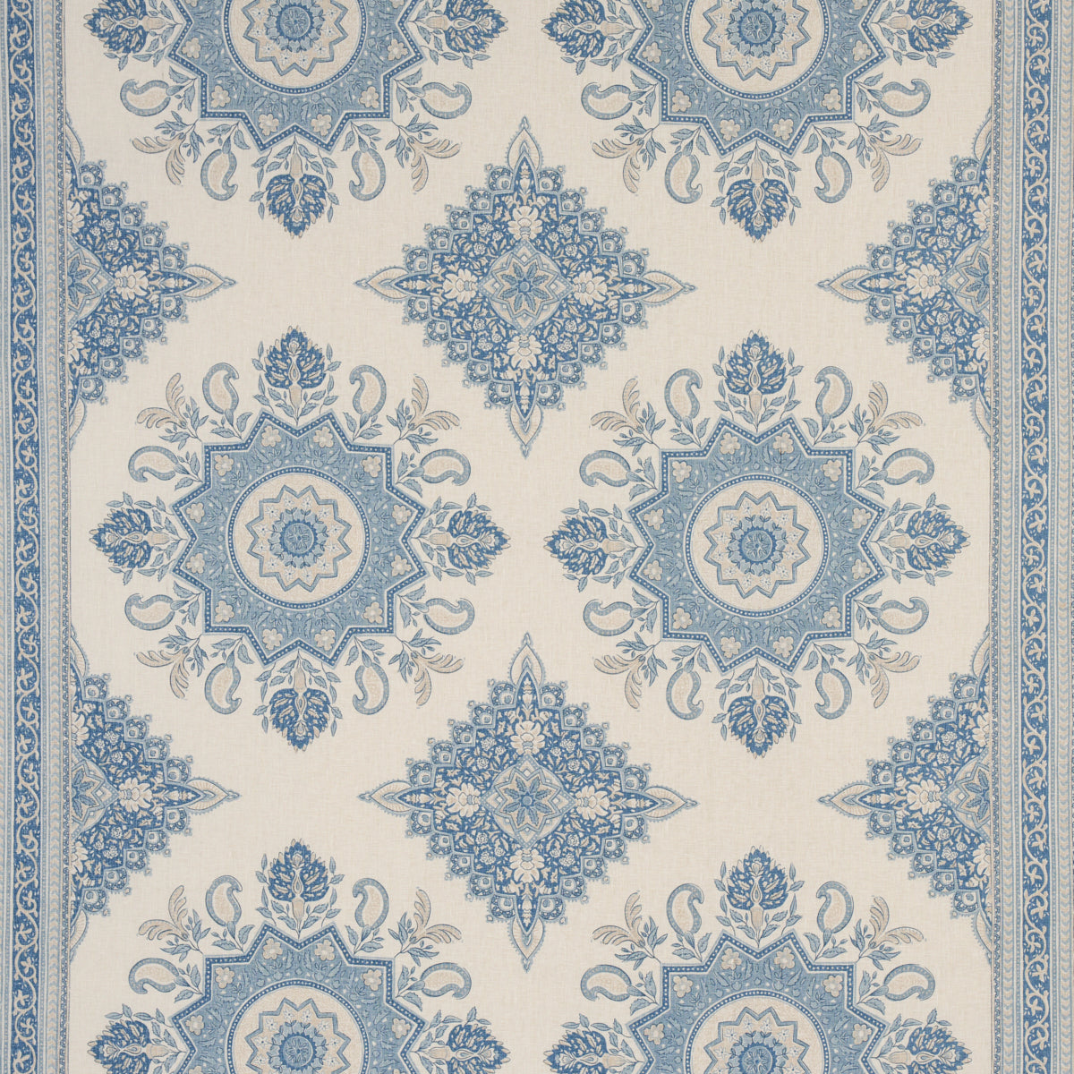 SCHUMACHER FABRIC  MARK D. SIKES MONTECITO MEDALLION   CHINA BLUE   - 176484