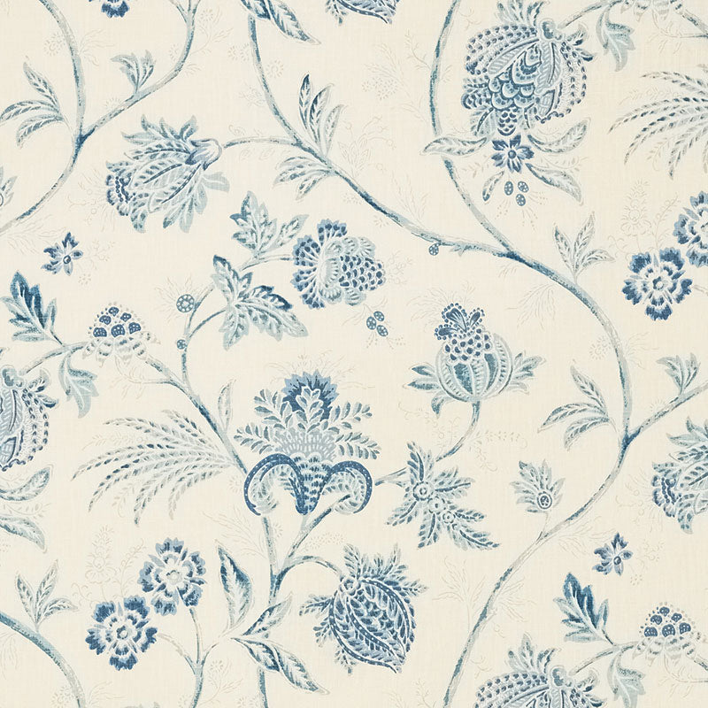 SCHUMACHER FABRIC  MARK D. SIKES CHINOISERIE VINE   CHINA BLUE   - 176490