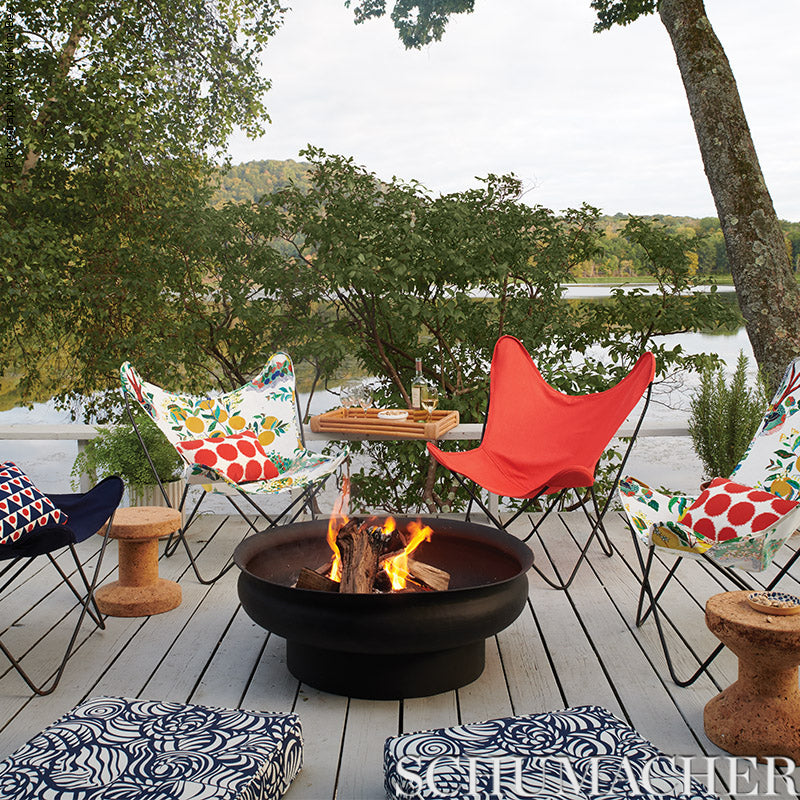 SCHUMACHER  STUDIO BON PENNANT II INDOOR/OUTDOOR   Navy & Red   - 176642