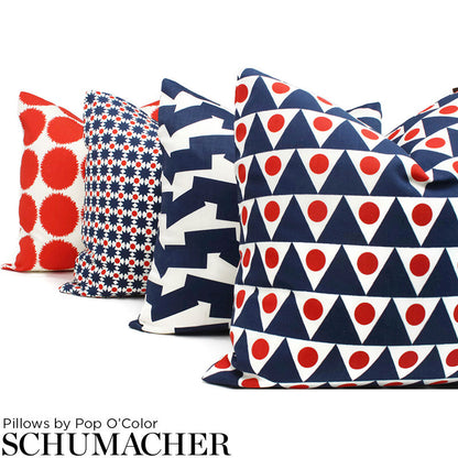SCHUMACHER  STUDIO BON PENNANT II INDOOR/OUTDOOR   Navy & Red   - 176642