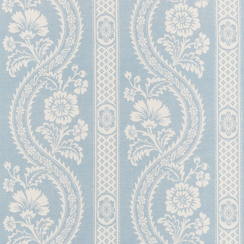 SCHUMACHER FABRIC  FRENCH REVOLUTION VERSAILLES   BLUE   - 176950
