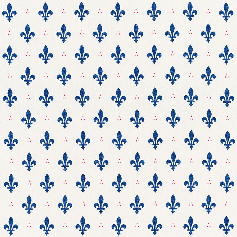 SCHUMACHER  FRENCH REVOLUTION FLEUR DE LIS   Bleu & Rouge   - 176961