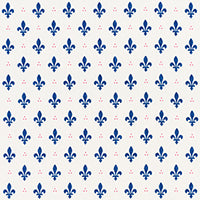 SCHUMACHER  FRENCH REVOLUTION FLEUR DE LIS   Bleu & Rouge   - 176961
