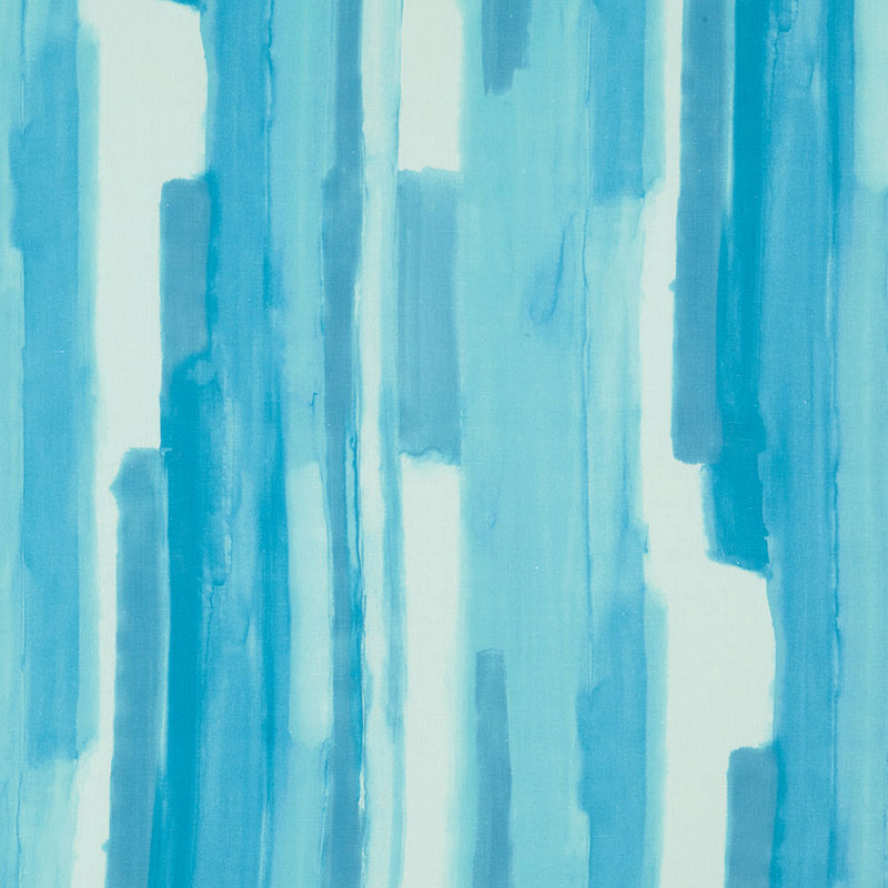 SCHUMACHER FABRIC  MILES REDD WATERCOLOR   AQUA   - 177170
