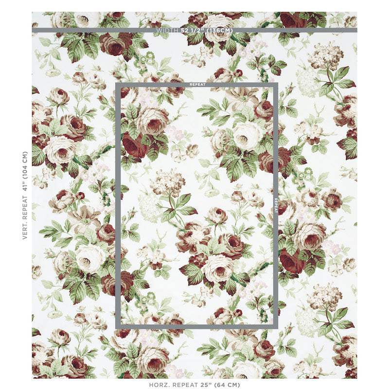 SCHUMACHER  COUNTRY CHIC NANCY FLORAL PRINTS PRINTS GRISAILLE   - 177201