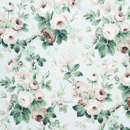SCHUMACHER  NEW OLD-FASHIONED NANCY FLORAL PRINTS PRINTS SEAFOAM   - 177204