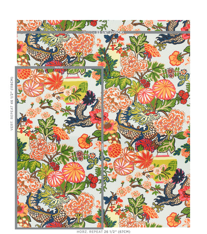 SCHUMACHER FABRIC  INDOOR/OUTDOOR: PRINTS & WOVENS CHIANG MAI INDOOR/OUTDOOR   AQUAMARINE   - 177310