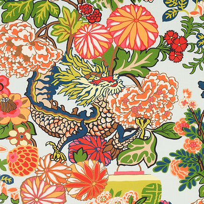SCHUMACHER FABRIC  INDOOR/OUTDOOR: PRINTS & WOVENS CHIANG MAI INDOOR/OUTDOOR   AQUAMARINE   - 177310