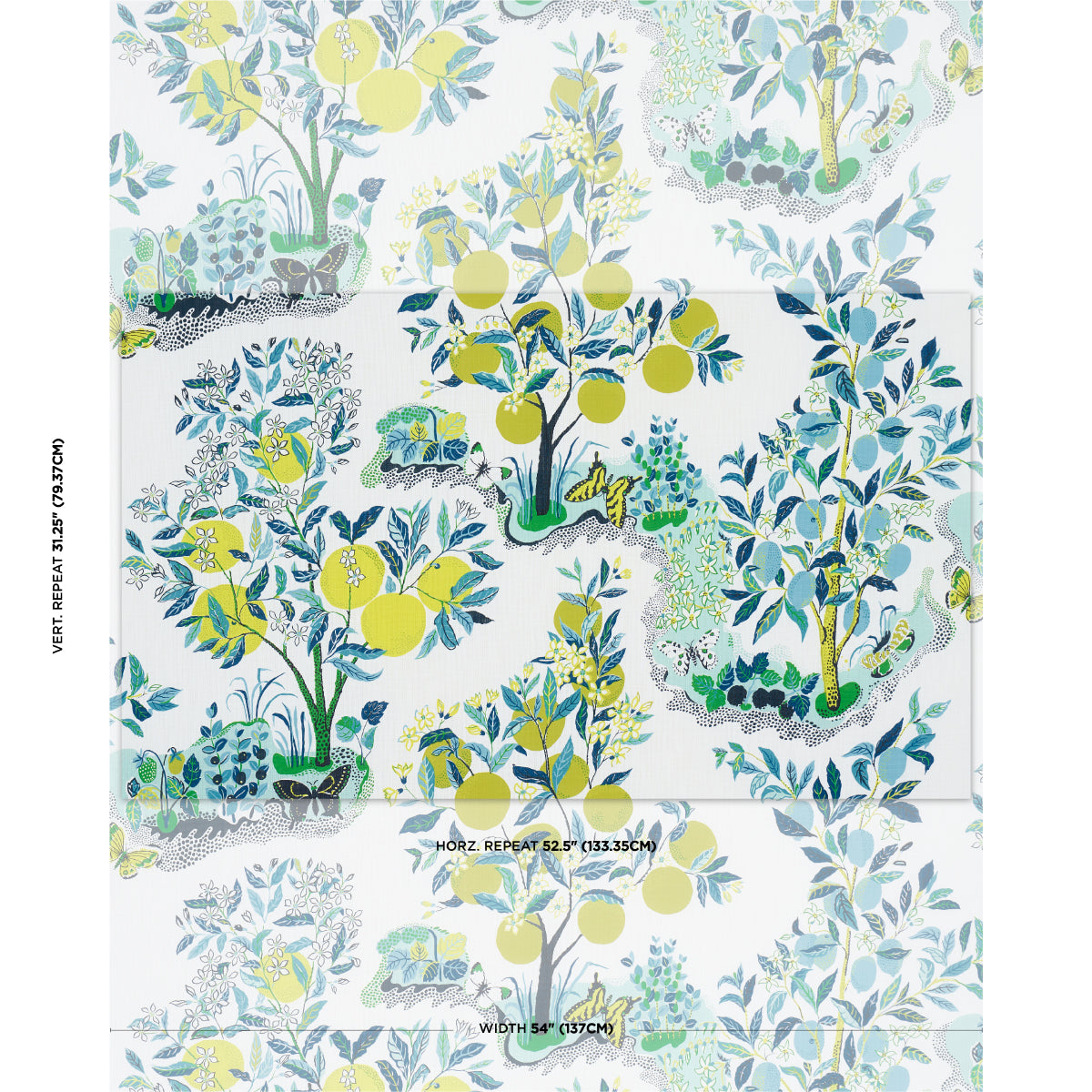 SCHUMACHER FABRIC  INDOOR/OUTDOOR: PRINTS & WOVENS CITRUS GARDEN INDOOR/OUTDOOR   POOL   - 177331