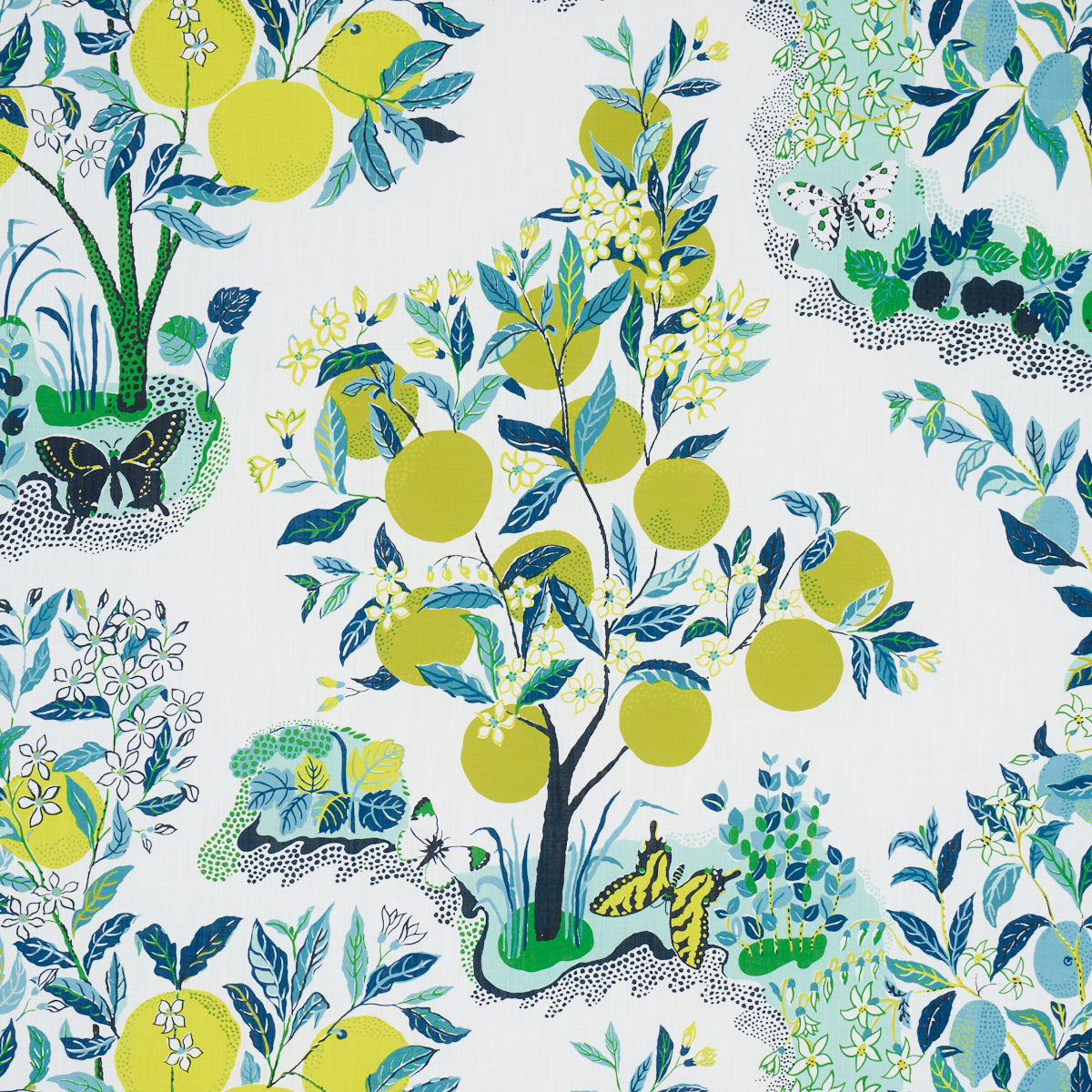 SCHUMACHER FABRIC  INDOOR/OUTDOOR: PRINTS & WOVENS CITRUS GARDEN INDOOR/OUTDOOR   POOL   - 177331