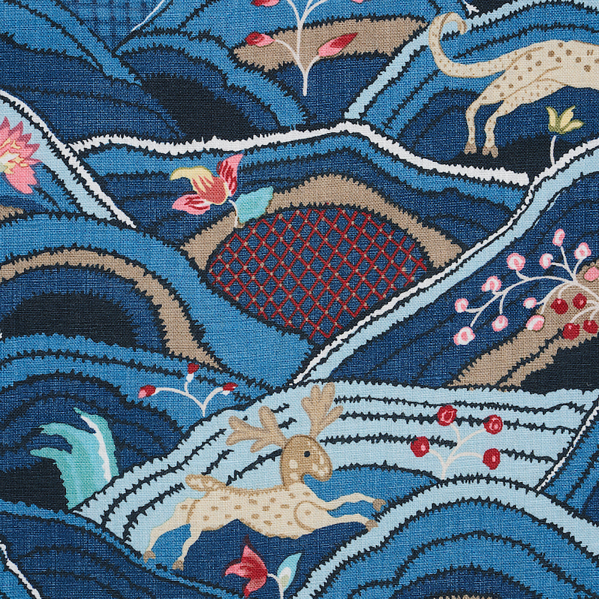 SCHUMACHER FABRIC  SCHUMACHER FABRIC CLASSICS ROLLING HILLS   BLUES   - 177380