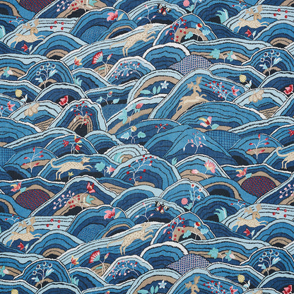 SCHUMACHER FABRIC  SCHUMACHER FABRIC CLASSICS ROLLING HILLS   BLUES   - 177380