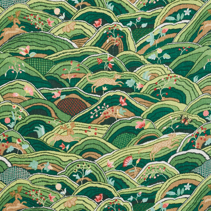 SCHUMACHER FABRIC  SCHUMACHER FABRIC CLASSICS ROLLING HILLS   GREEN   - 177381
