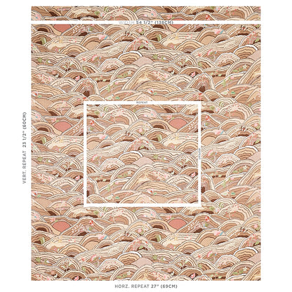 SCHUMACHER FABRIC  FLIGHT OF FANCY ROLLING HILLS   MOCHA   - 177382