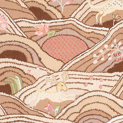 SCHUMACHER FABRIC  FLIGHT OF FANCY ROLLING HILLS   MOCHA   - 177382