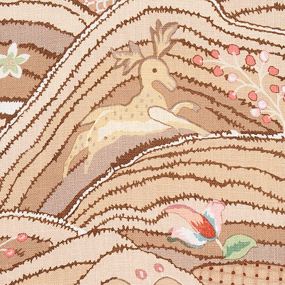 SCHUMACHER FABRIC  FLIGHT OF FANCY ROLLING HILLS   MOCHA   - 177382