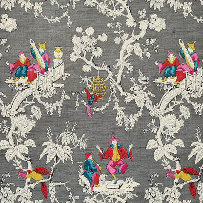 SCHUMACHER FABRIC  SCHUMACHER FABRIC CLASSICS CHINOISERIE MODERNE   GRAPHITE   - 177422