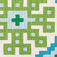 SCHUMACHER  HAPPY TOGETHER PALMETTO PRINT   Lagoon   - 177450