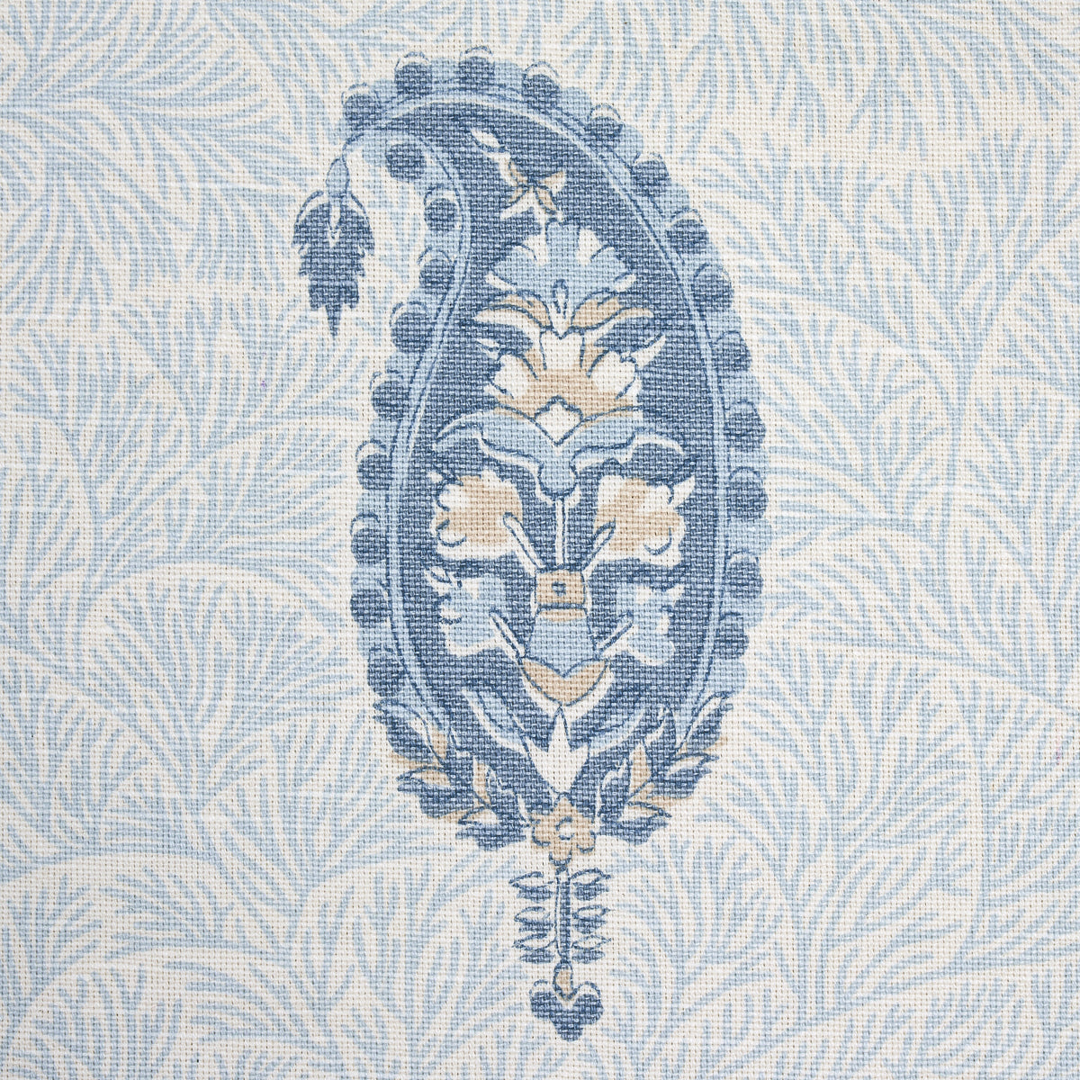 SCHUMACHER FABRIC  MARK D. SIKES OJAI PAISLEY   CHINA BLUE   - 177615
