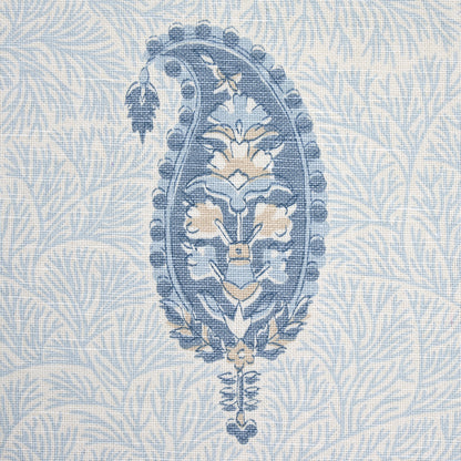 SCHUMACHER FABRIC  MARK D. SIKES OJAI PAISLEY   CHINA BLUE   - 177615