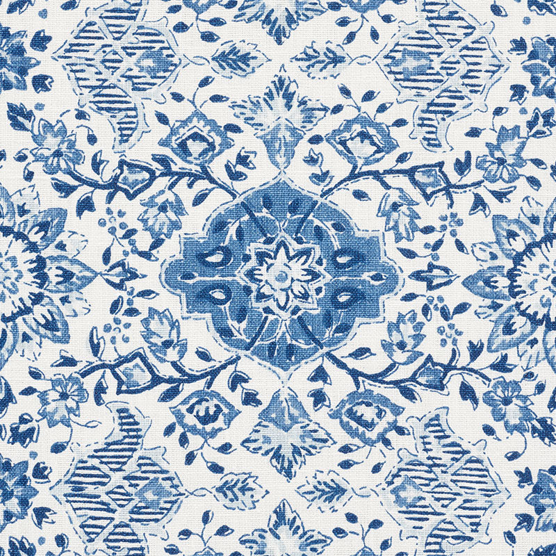 SCHUMACHER  MARK D. SIKES MONTECITO FLORAL   Indigo   - 177620
