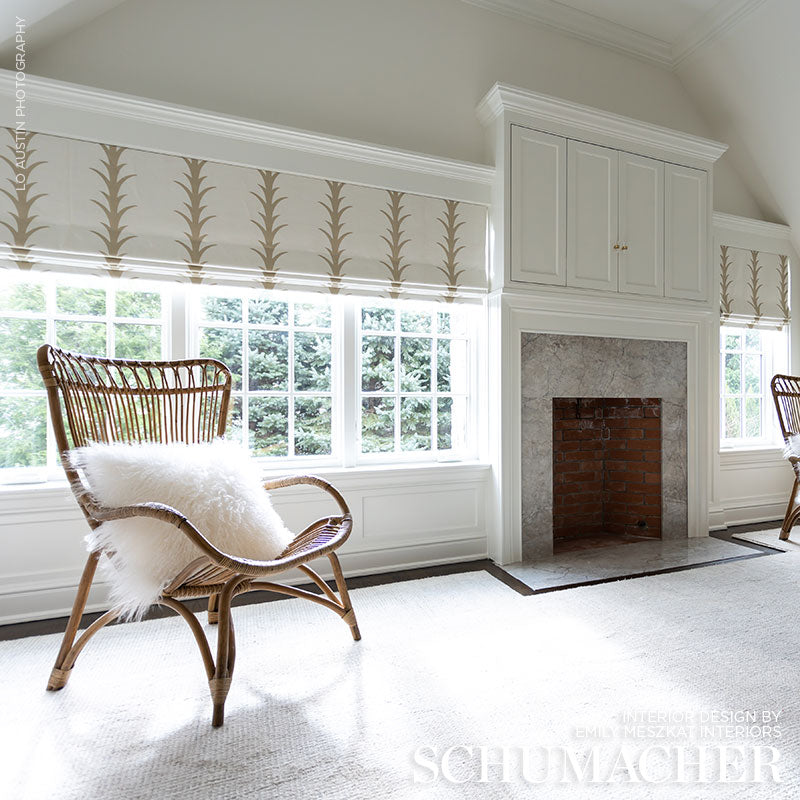 SCHUMACHER FABRIC  CELERIE KEMBLE ACANTHUS STRIPE   SAND   - 177630