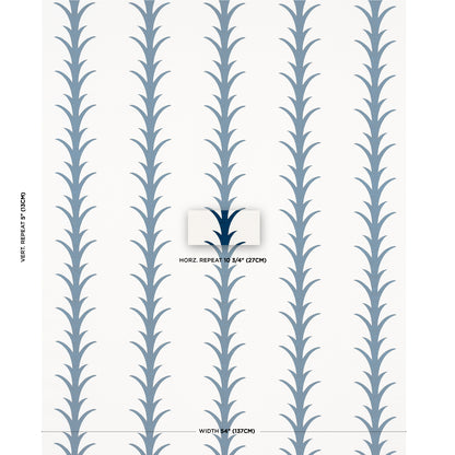 SCHUMACHER  MOON RIVER ACANTHUS STRIPE   Navy   - 177635