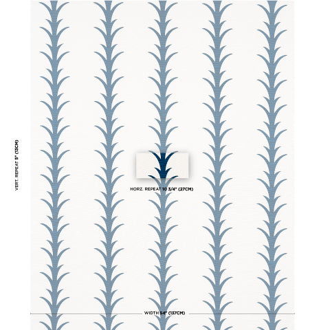 SCHUMACHER  MOON RIVER ACANTHUS STRIPE   Navy   - 177635
