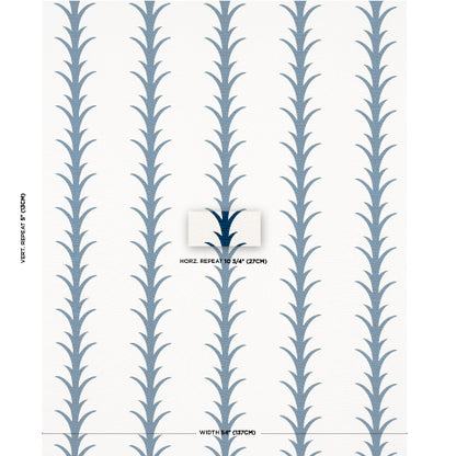 SCHUMACHER  MOON RIVER ACANTHUS STRIPE   Navy   - 177635