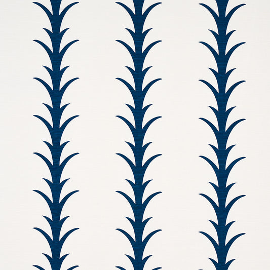 SCHUMACHER  MOON RIVER ACANTHUS STRIPE   Navy   - 177635
