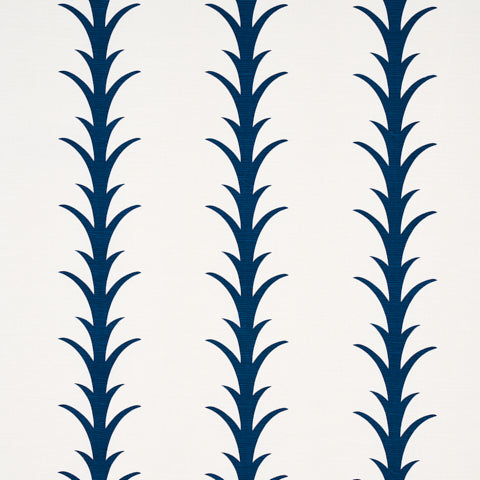 SCHUMACHER  MOON RIVER ACANTHUS STRIPE   Navy   - 177635