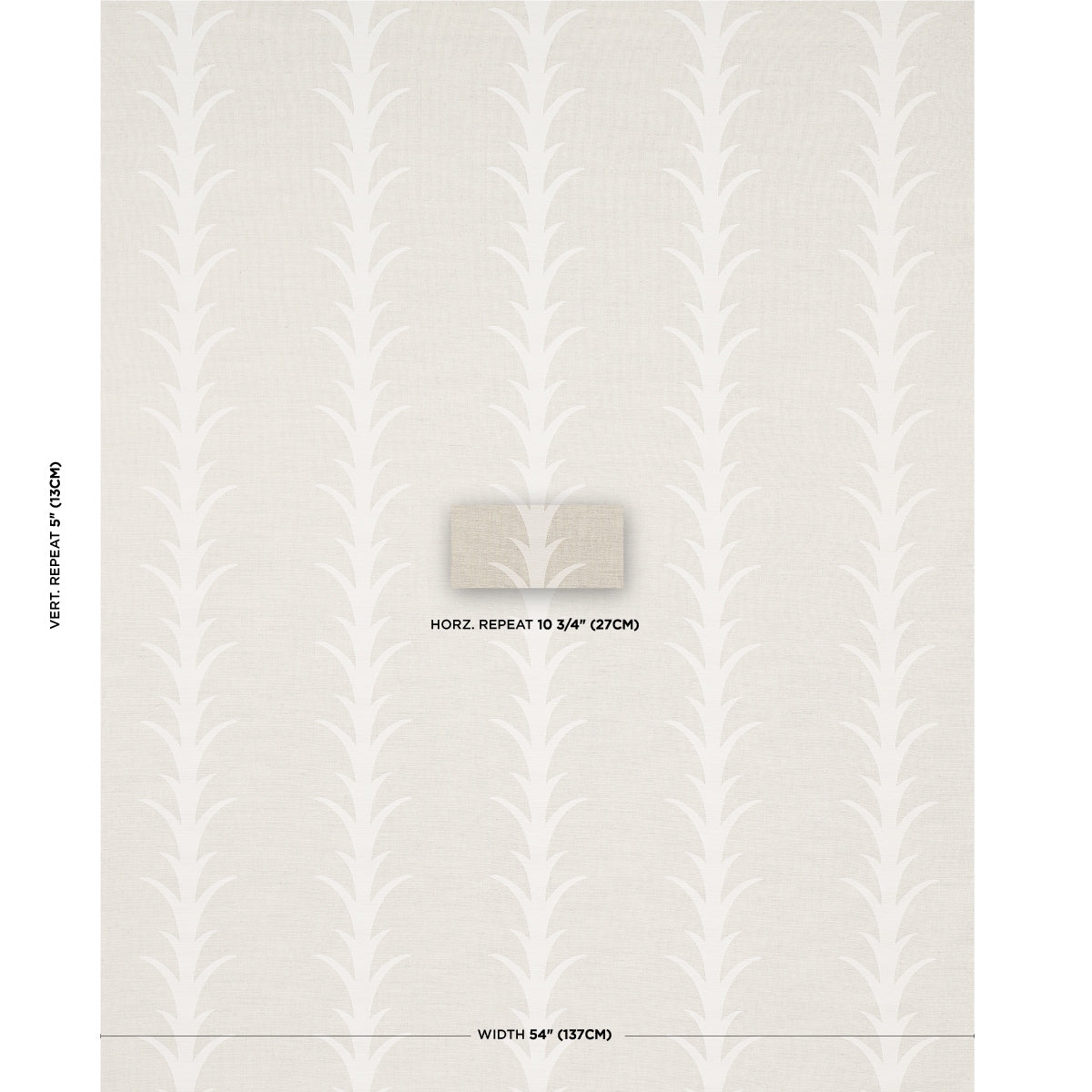 SCHUMACHER  MOON RIVER ACANTHUS STRIPE   Natural   - 177636