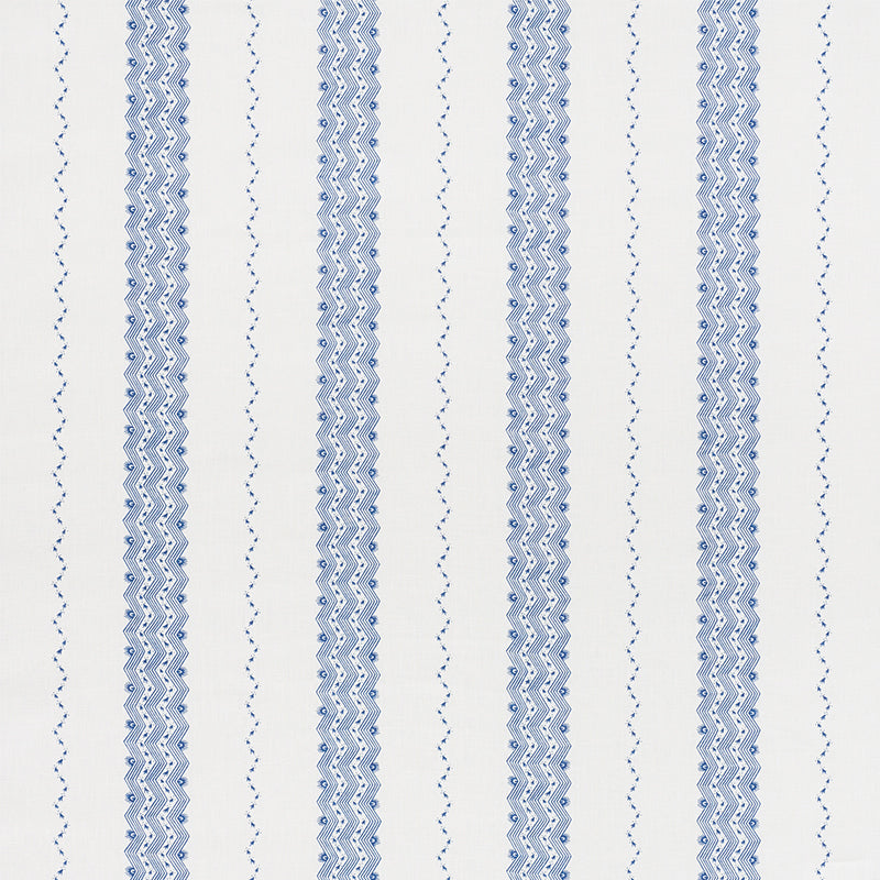 SCHUMACHER  CHAMBRAY NAUSET STRIPE   Indigo   - 177700