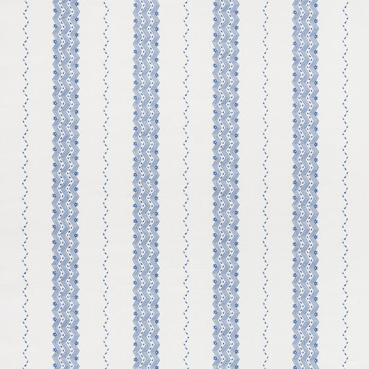 SCHUMACHER  CHAMBRAY NAUSET STRIPE   Indigo   - 177700