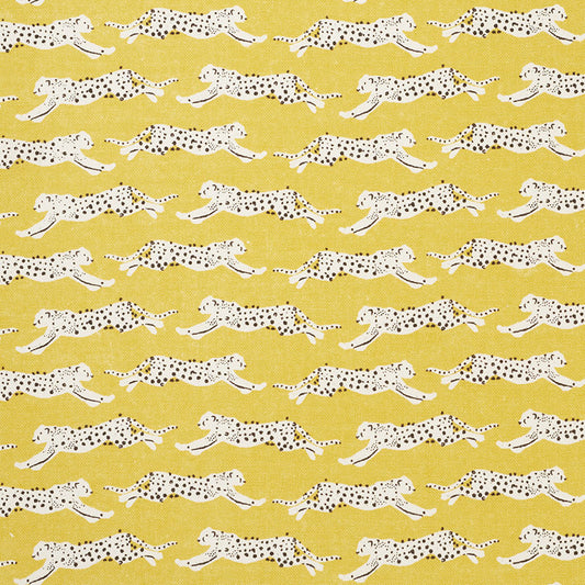 SCHUMACHER  ESSENTIALS: SMALL-SCALE PRINTS LEAPING LEOPARDS PRINTS PRINTS YELLOW   - 177740