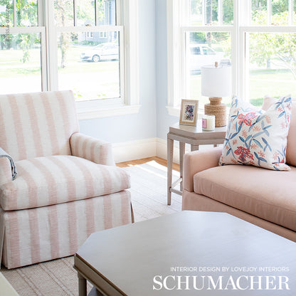 SCHUMACHER  CHAMBRAY ATTLEBORO IKAT PATTERN WOVENS PATTERN WOVENS BLUSH   - 177813