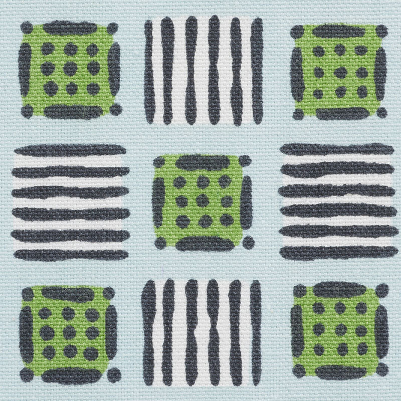 SCHUMACHER  CELERIE KEMBLE MOTTLEY GRID   Sky & Putting Green   - 177862