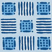 SCHUMACHER  CELERIE KEMBLE MOTTLEY GRID   Cottage Blue   - 177863