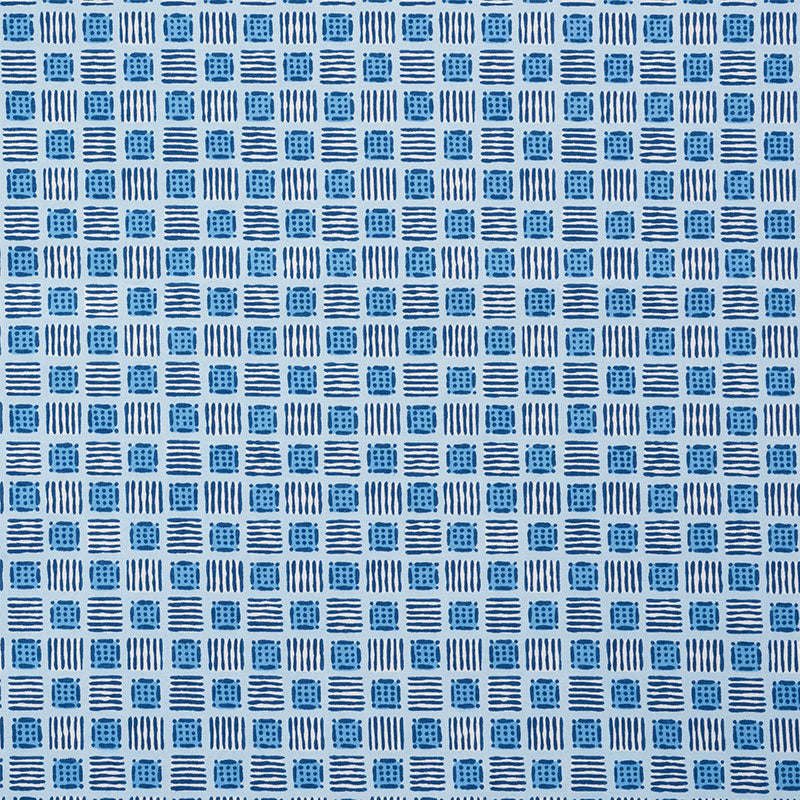 SCHUMACHER  CELERIE KEMBLE MOTTLEY GRID   Cottage Blue   - 177863