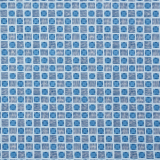 SCHUMACHER  CELERIE KEMBLE MOTTLEY GRID   Cottage Blue   - 177863