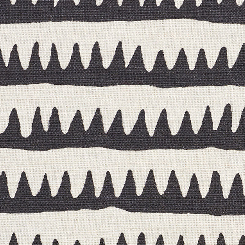 SCHUMACHER  PRIMITIVE BEAUTY CORFU HAND PRINTED STRIPE PRINTS PRINTS BLACK   - 177971