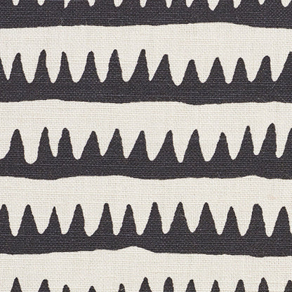 SCHUMACHER  PRIMITIVE BEAUTY CORFU HAND PRINTED STRIPE PRINTS PRINTS BLACK   - 177971