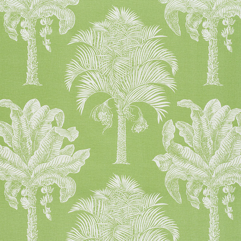 SCHUMACHER FABRIC  NEW TRADITIONAL GRAND PALMS   LEAF   - 178000