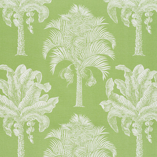 SCHUMACHER FABRIC  NEW TRADITIONAL GRAND PALMS   LEAF   - 178000