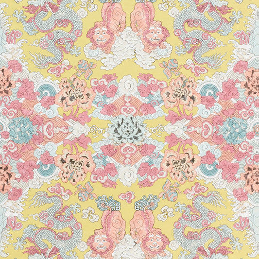 SCHUMACHER  FREE SPIRIT MAGIC MOUNTAIN DRAGON PRINTS PRINTS YELLOW   - 178052