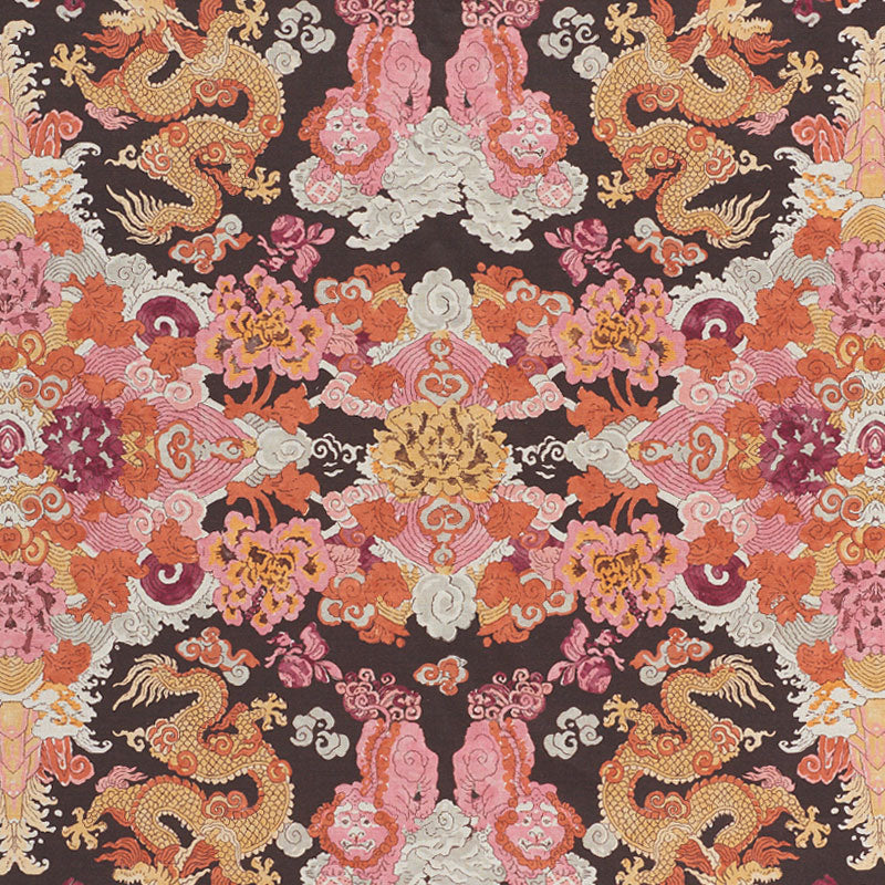 SCHUMACHER  FREE SPIRIT MAGIC MOUNTAIN DRAGON PRINTS PRINTS AUBERGINE   - 178053